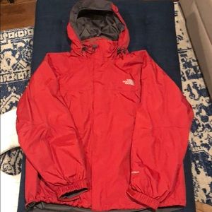 The North Face red hooded jacket